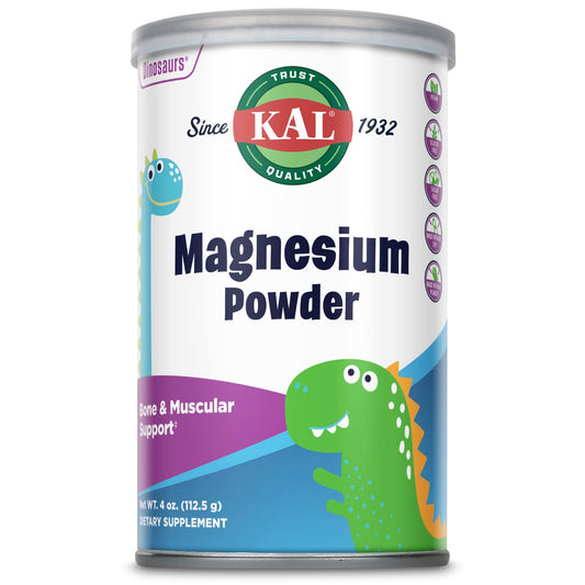 KAL Magnesium Powder for Kids bottle label