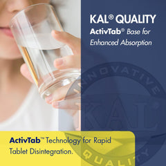 Supplement facts panel for Kal Malic Acid with Magnesium