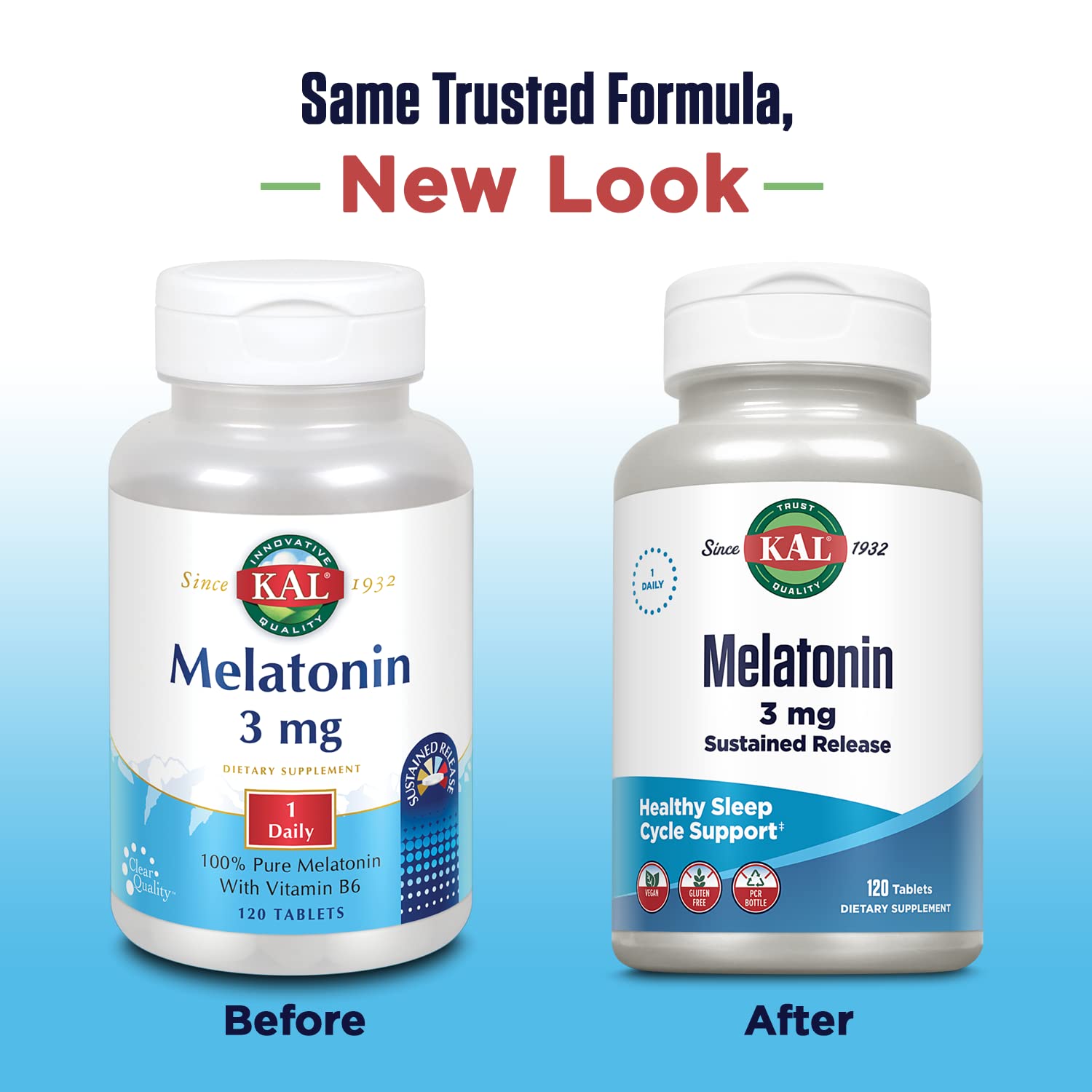 KAL Melatonin 3mg label close-up
