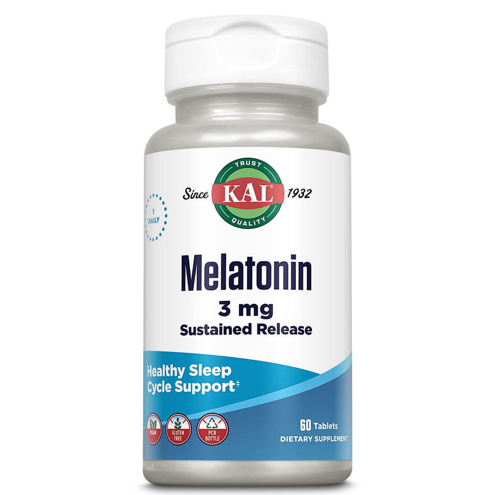 KAL Melatonin 3mg Sustained Release bottle front view