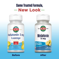Close-up of lemon-flavored melatonin lozenge
