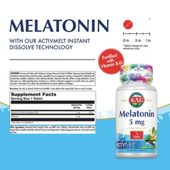 Natural Vanilla Mint flavor Melatonin tablets