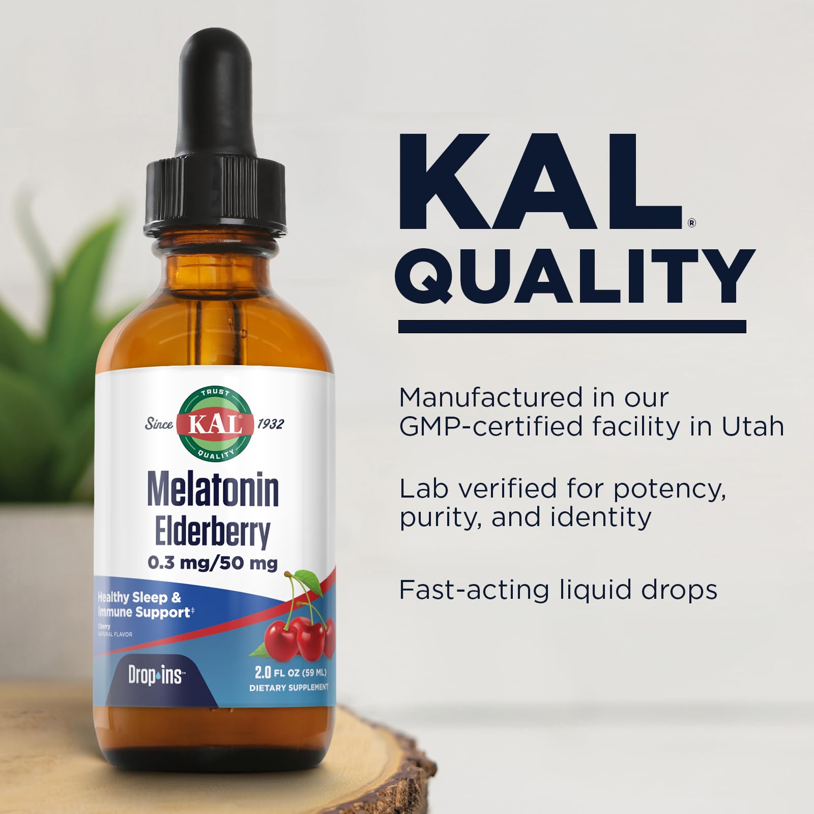 Dropper releasing melatonin and elderberry mixture