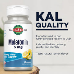 Natural lemon flavor melatonin lozenges