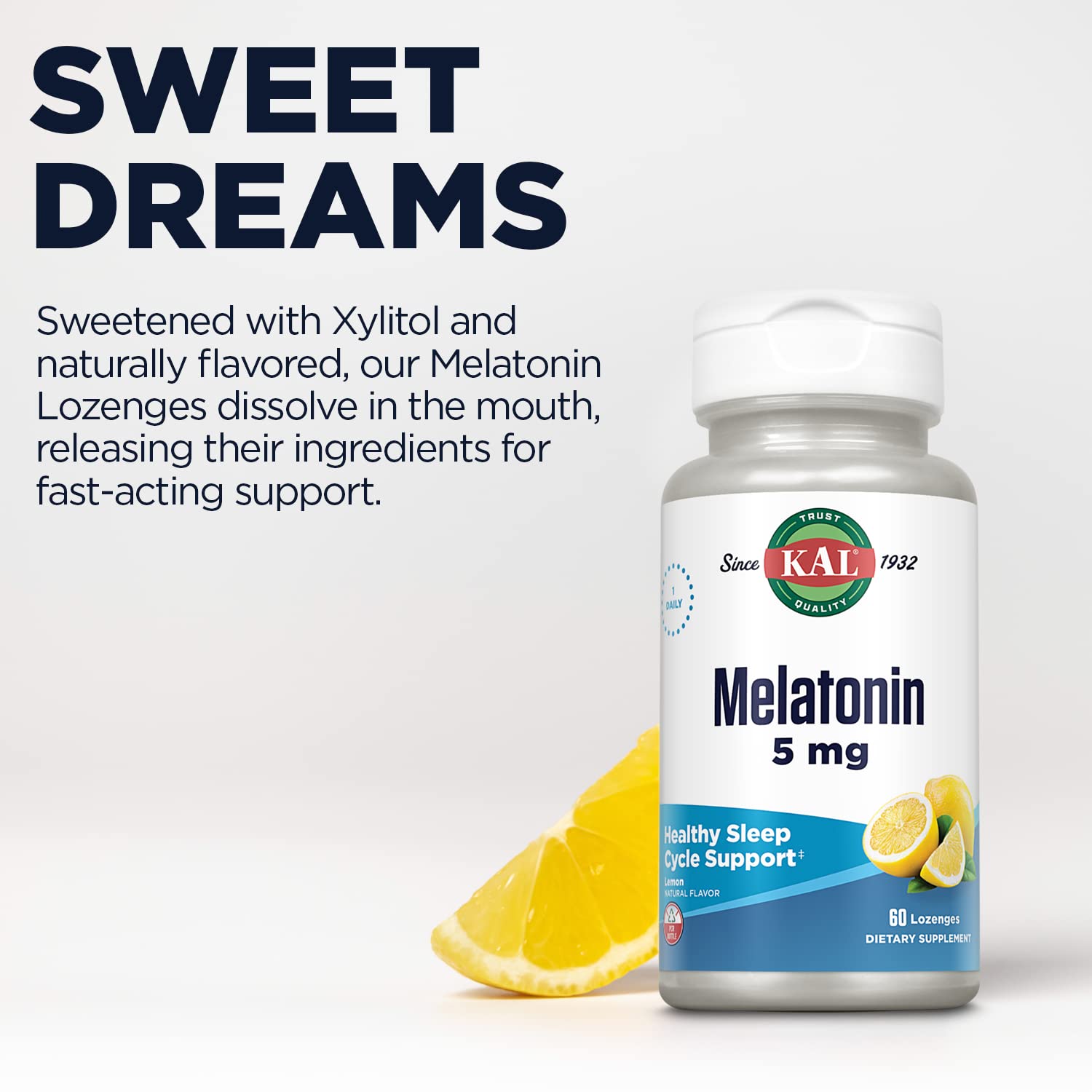 PCR recycled bottle packaging for KAL melatonin