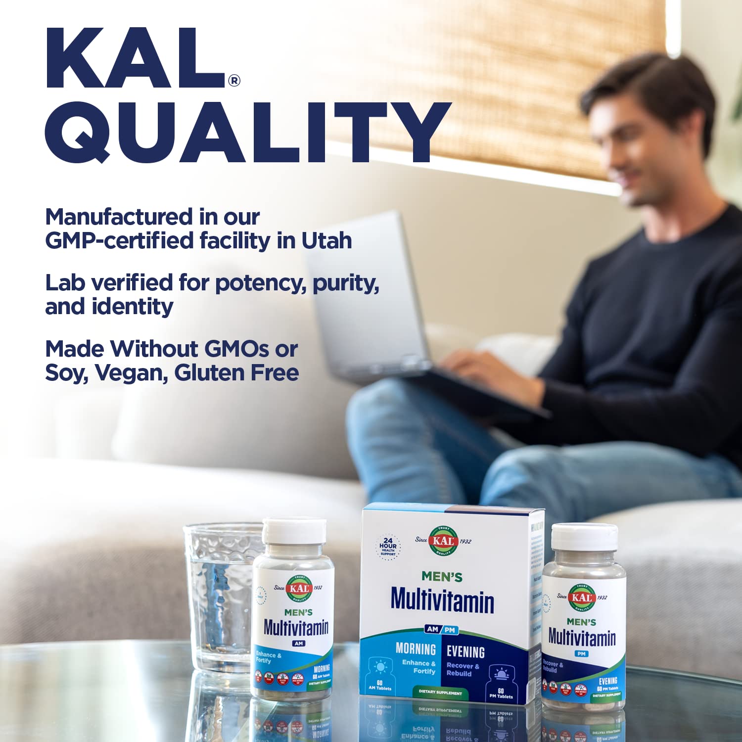 Iron-free multivitamin formula for men