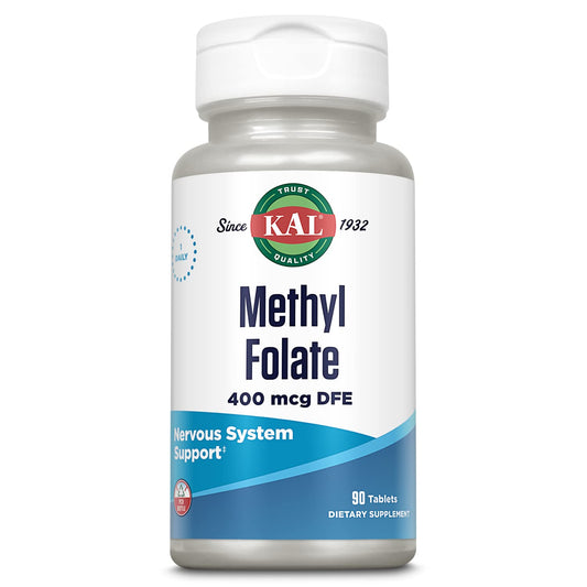 KAL Methyl Folate 400 mcg DFE bottle label