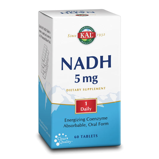 KAL NADH 5mg 60ct bottle and packaging