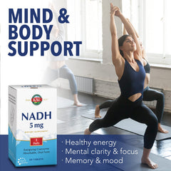 Product label highlighting cognitive support and energy benefits