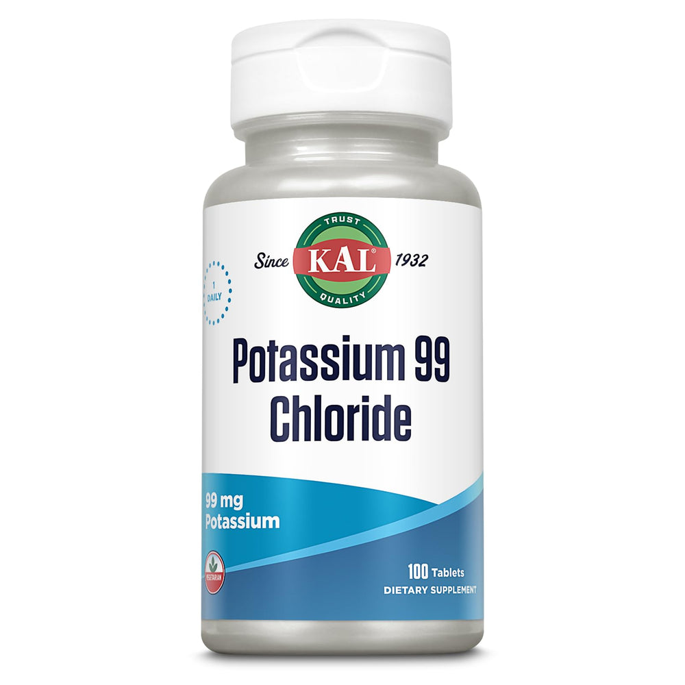 KAL Potassium Chloride 99mg bottle label