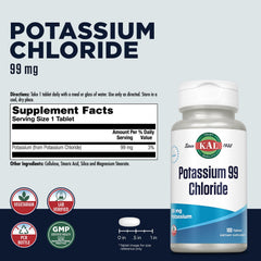 Potassium Chloride 99 mg tablet close-up