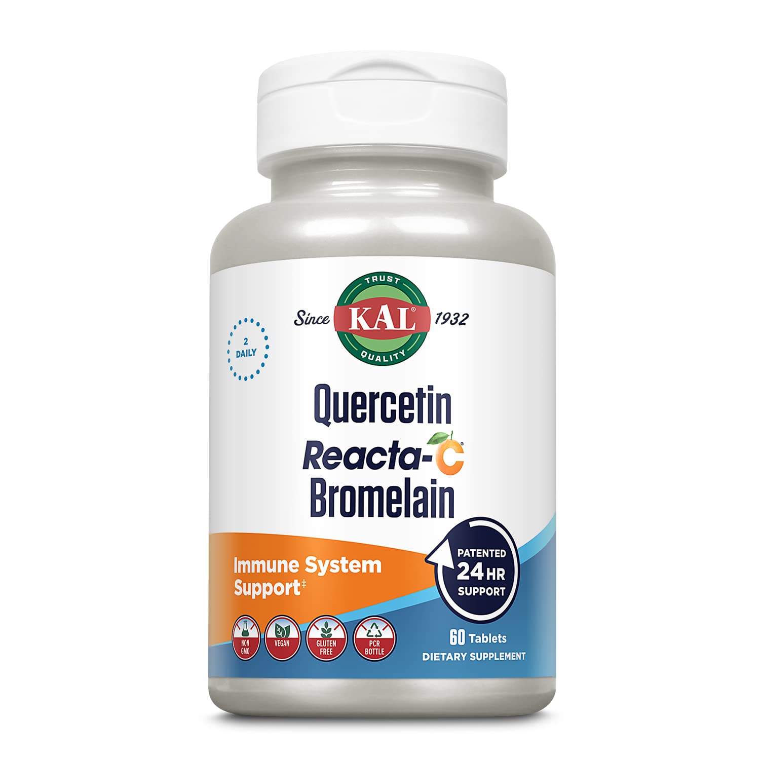 KAL Quercetin Reacta-C Bromelain Immune Support bottle