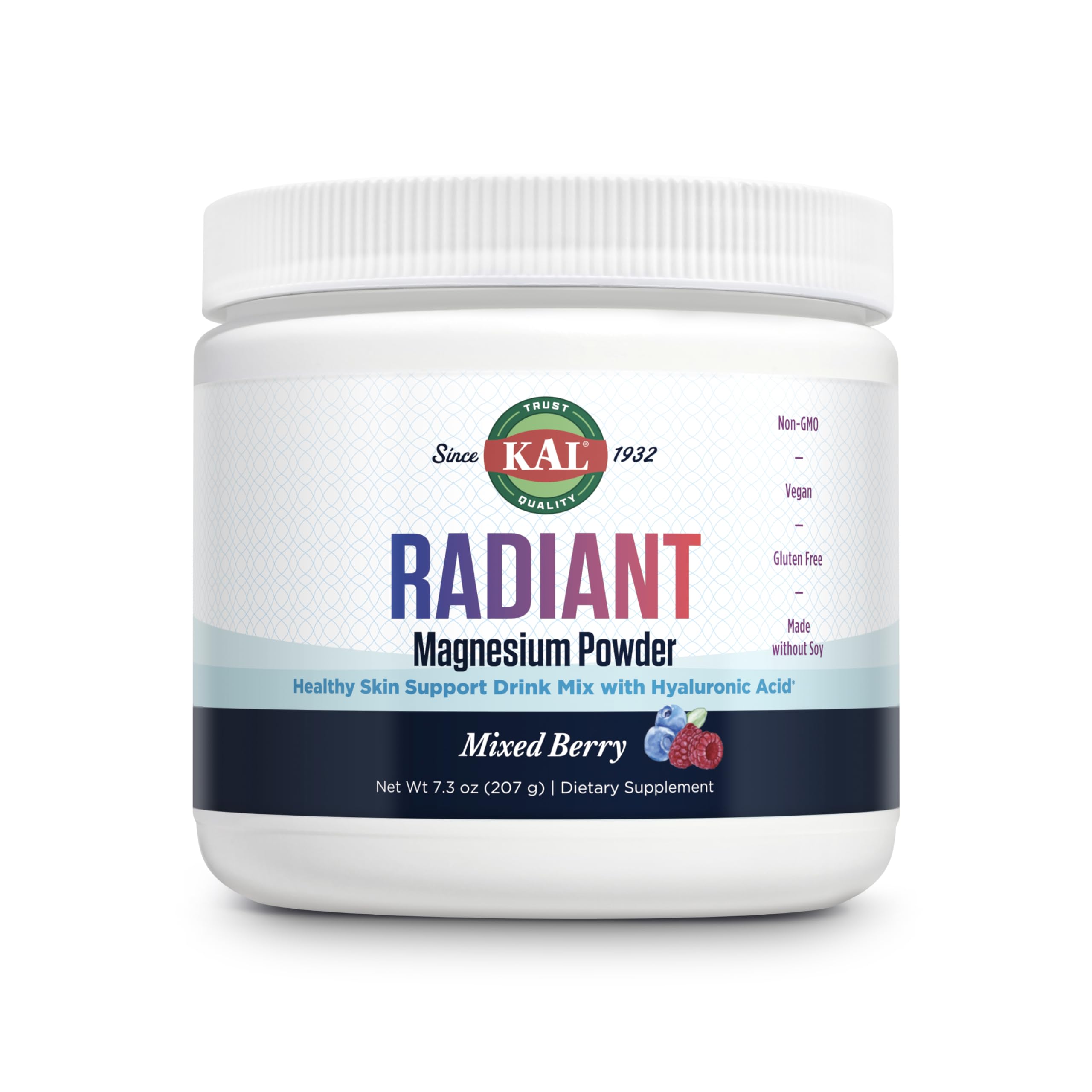 KAL Radiant Magnesium Powder Mixed Berry flavor front label