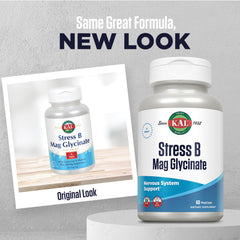 Close-up of B vitamins and magnesium glycinate ingredients