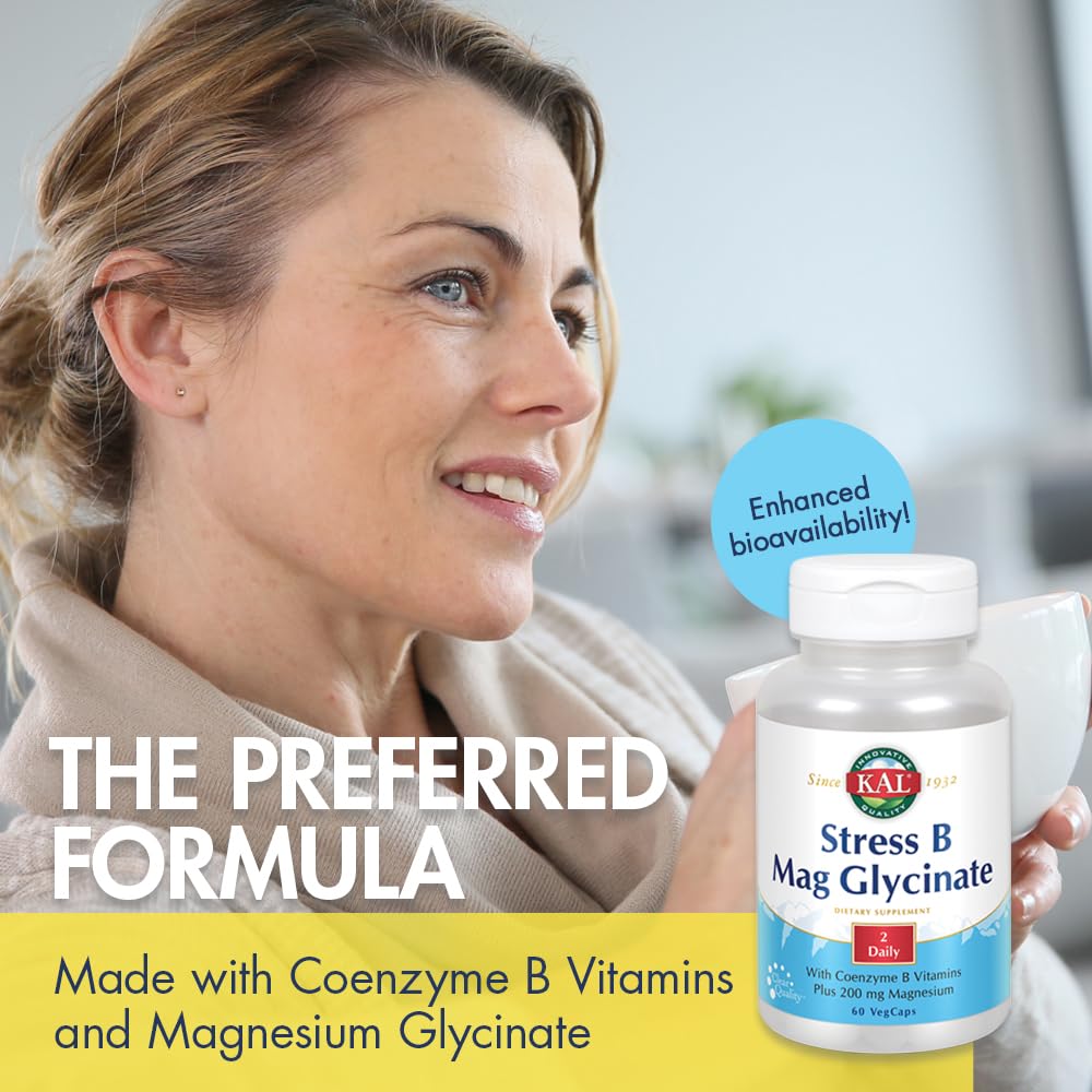 Nutrition facts panel for Stress B Mag Glycinate