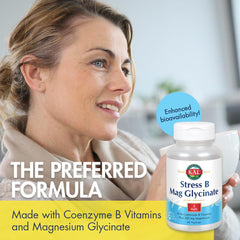 Nutrition facts panel for Stress B Mag Glycinate