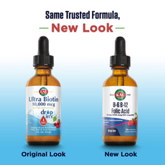 KAL Vitamin B-6 B-12 Folic Acid DropIns berry flavor dropper dispensing