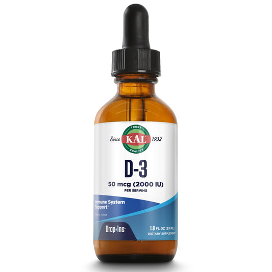 KAL Vitamin D3 2000 IU DropIns bottle with dropper
