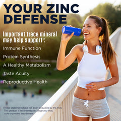 Close-up of bottle label with zinc and betaine HCl
