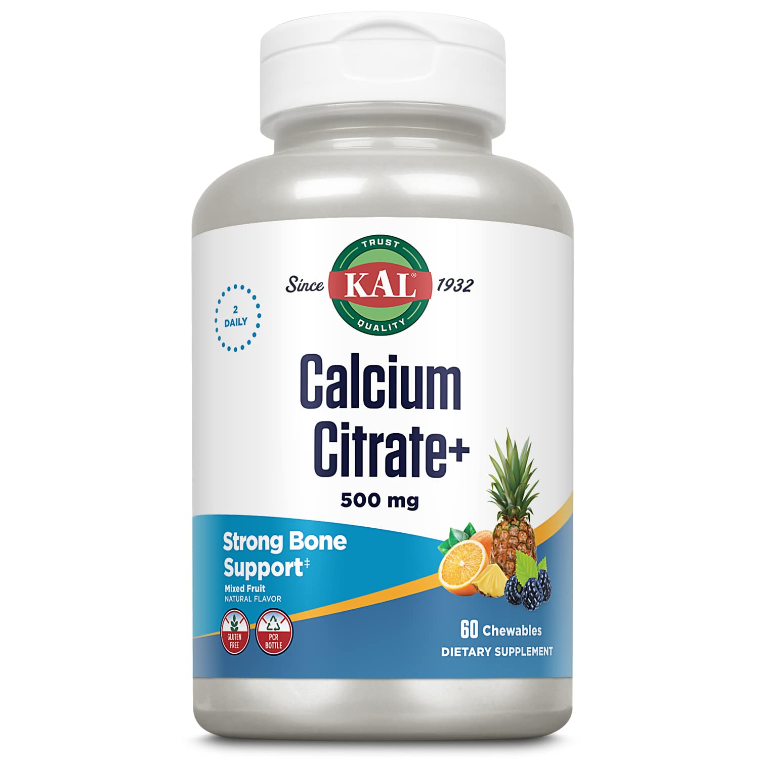 KAL Calcium Citrate + Magnesium Chewables with Vitamin D3, 60 Count ...