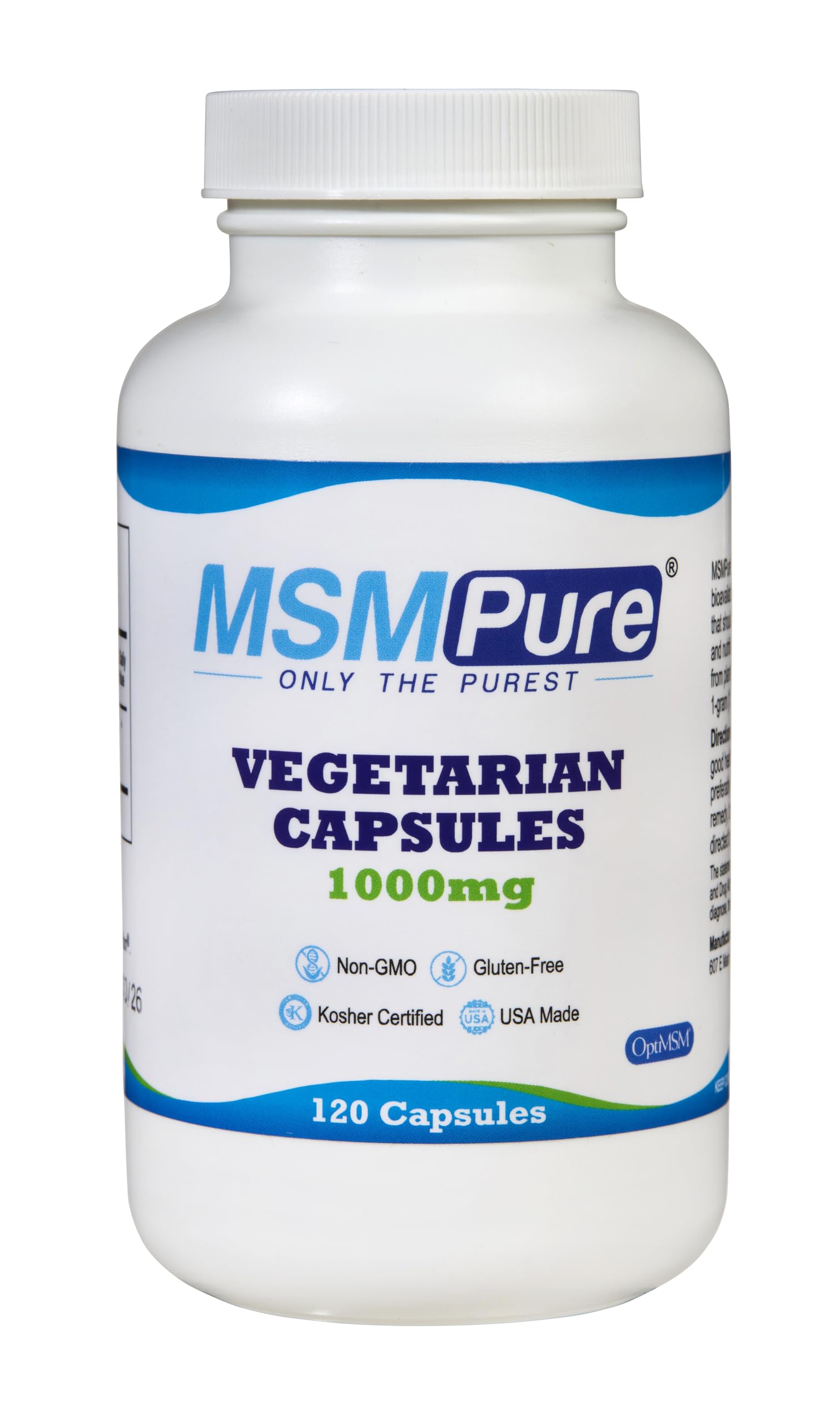 KALA HEALTH MSMPure MSM capsules bottle with 1,000 mg per capsule