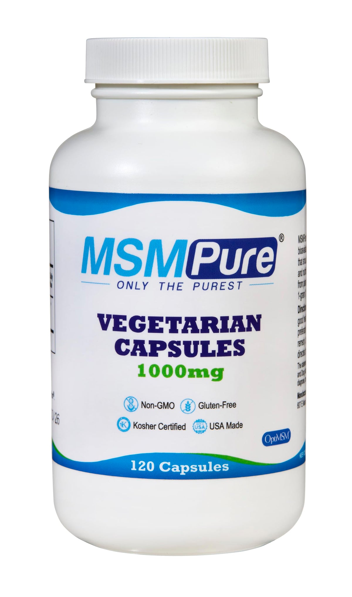 KALA HEALTH MSMPure MSM capsules bottle with 1,000 mg per capsule
