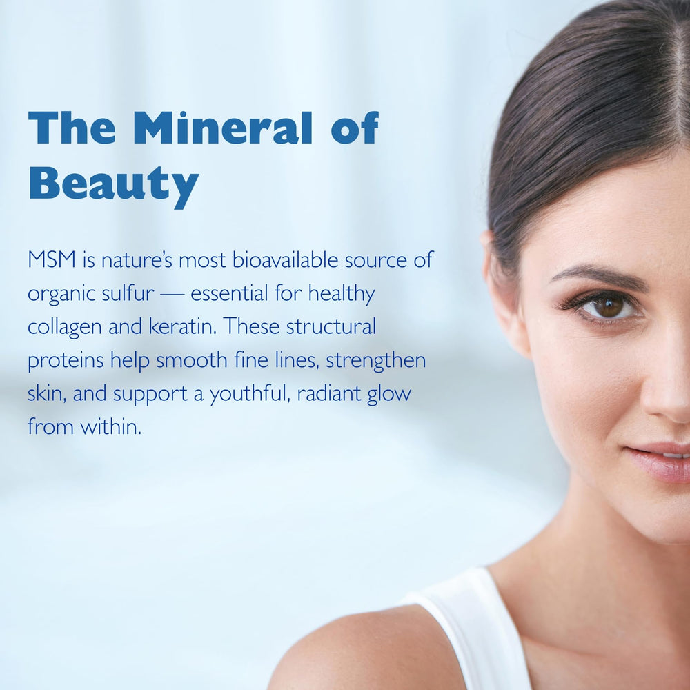 Active lifestyle recovery and immune support imagery with MSM