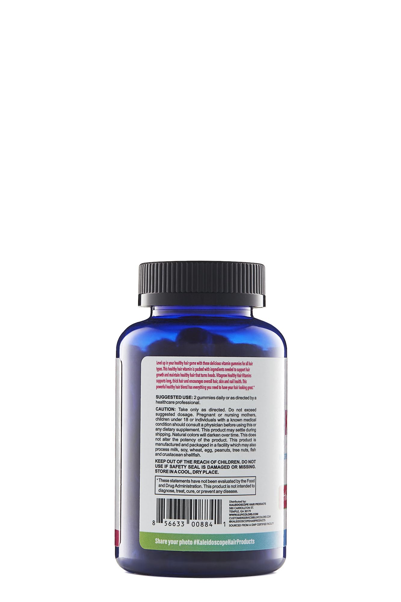 Kaleidogrow Hair Vitamins 60ct bottle with capsules