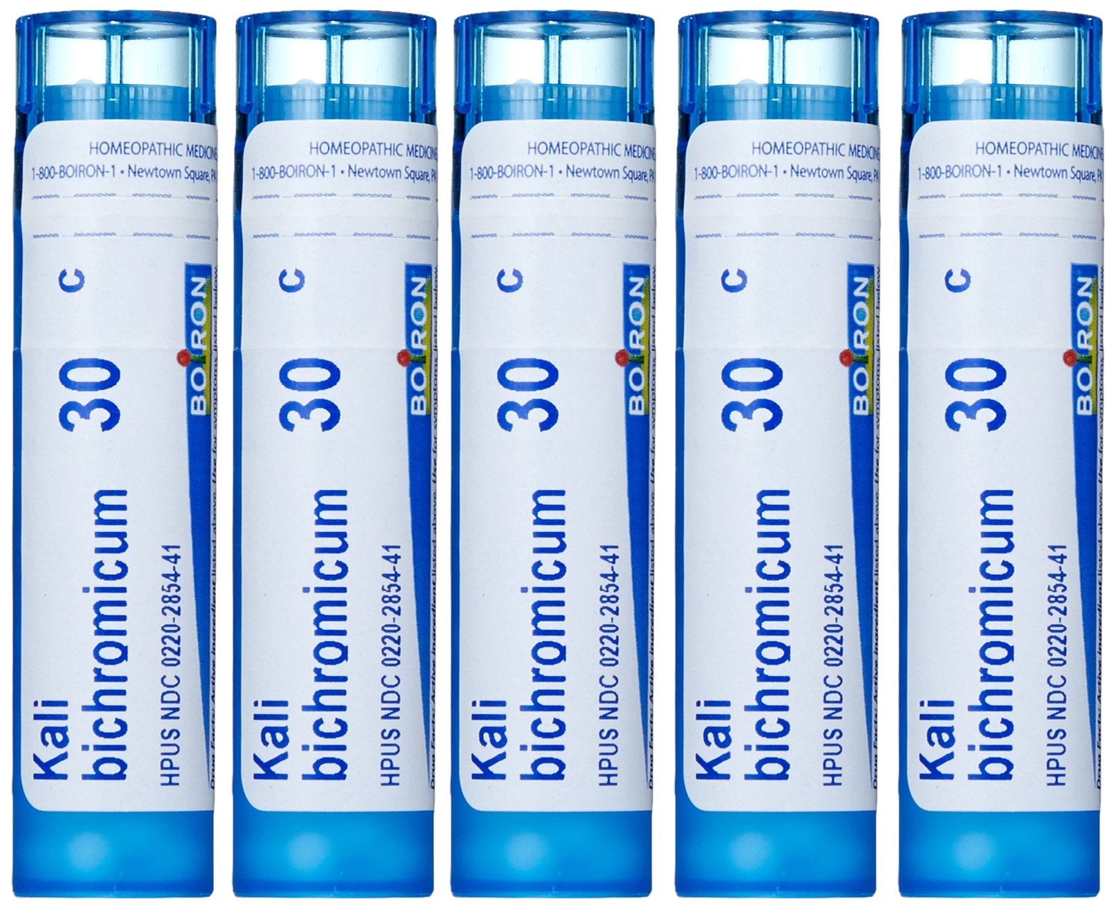 Boiron Kali Bichromicum 30C pellets bottle and packaging (Pack of 5)