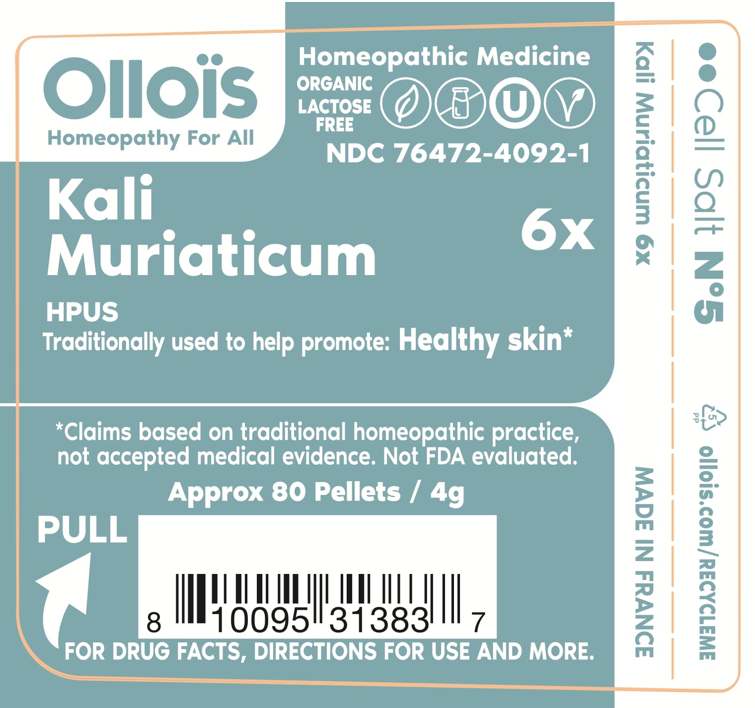 OLLOIS Kali Muriaticum packaging and product details