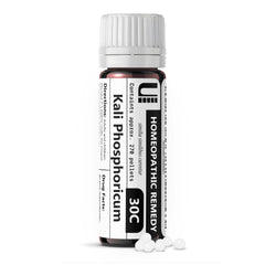 Kali Phosphoricum 30C remedy bottle with 270 pellets and 90 doses