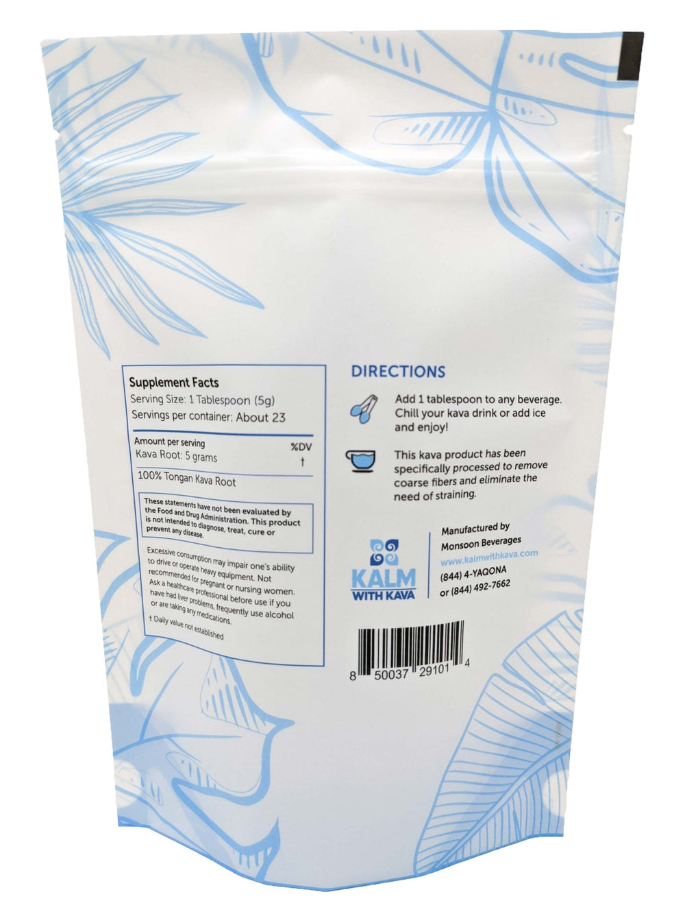 Prepared micronized kava beverage ready to drink in a glass