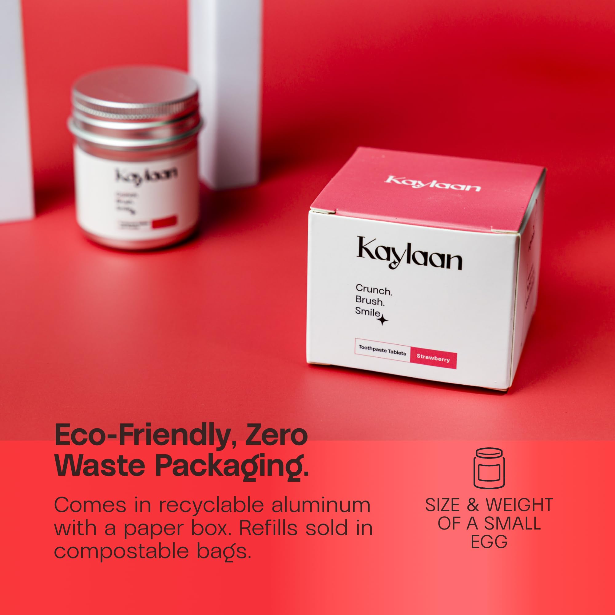 Travel-friendly TSA-compliant chewable toothpaste tablets made in USA