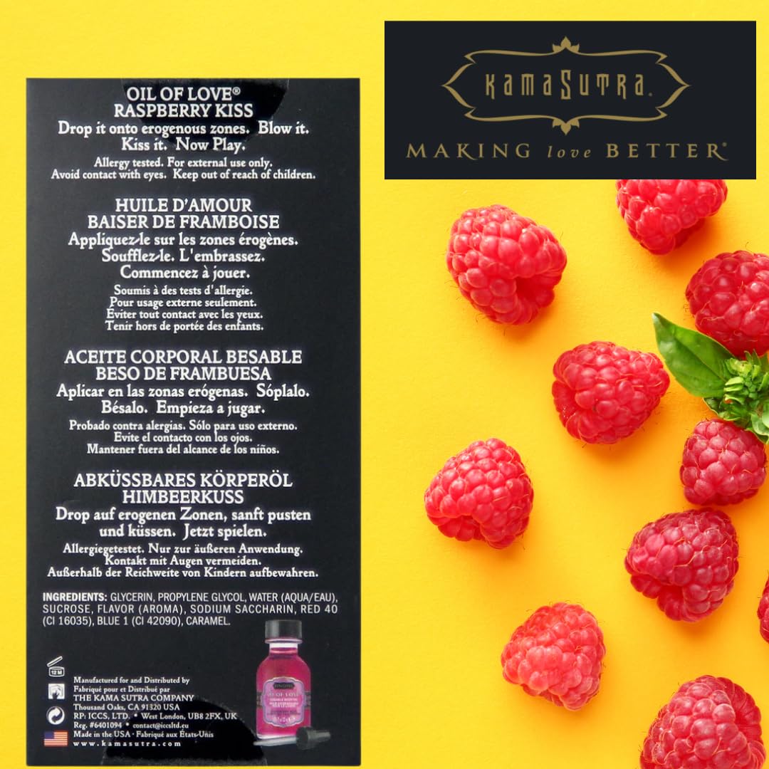 Dropper applying Raspberry Kiss oil