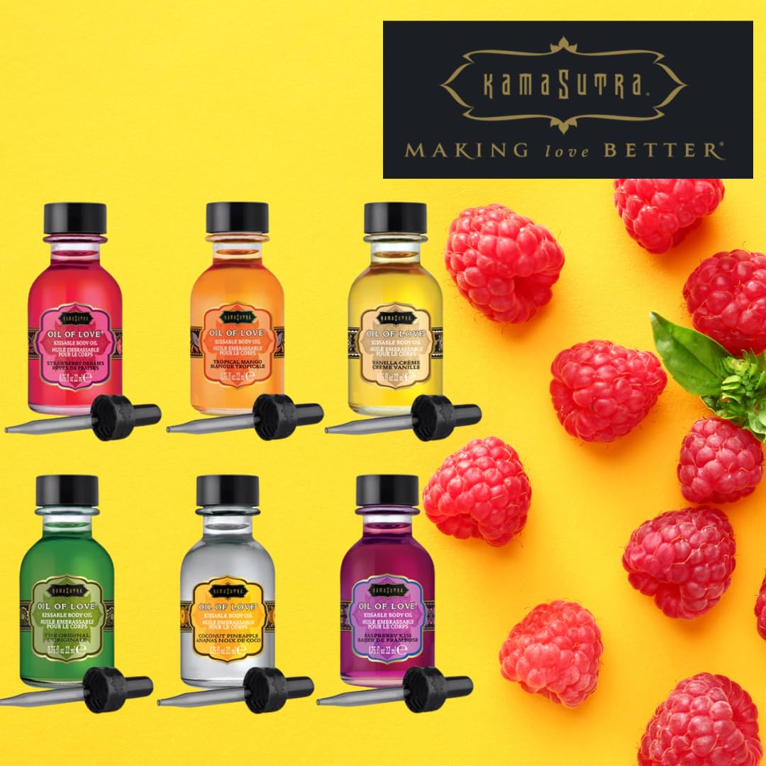Packaging for Kama Sutra Oil of Love Raspberry Kiss