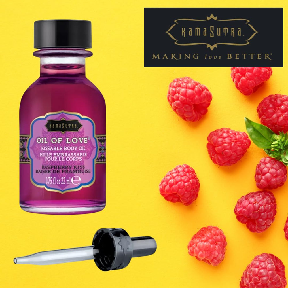 Foreplay warmth from Raspberry Kiss oil