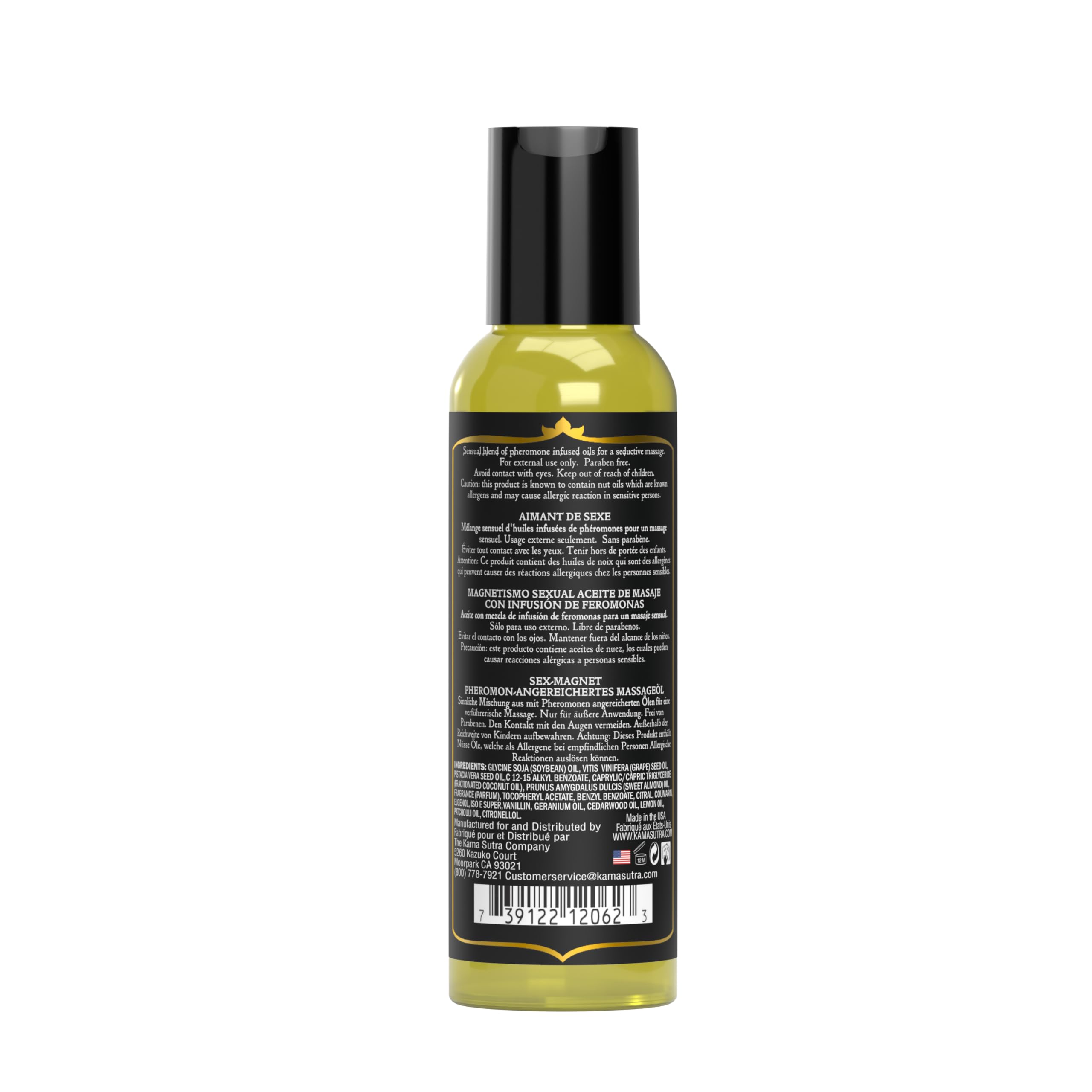 Silky-smooth, ultra-moisturizing pheromone massage oil for full-body massage