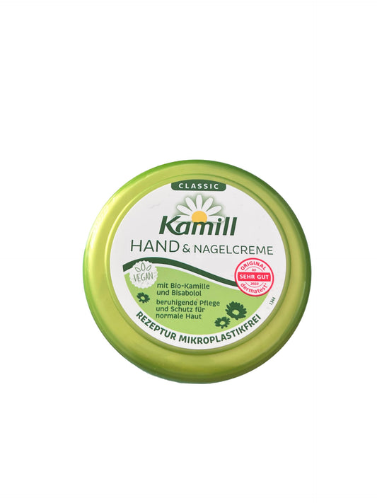 Applying Kamill cream nourishes nails and cuticles for healthy-looking hands