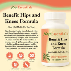 Ingredients list for Kan Herbs Essentials Hips and Knees