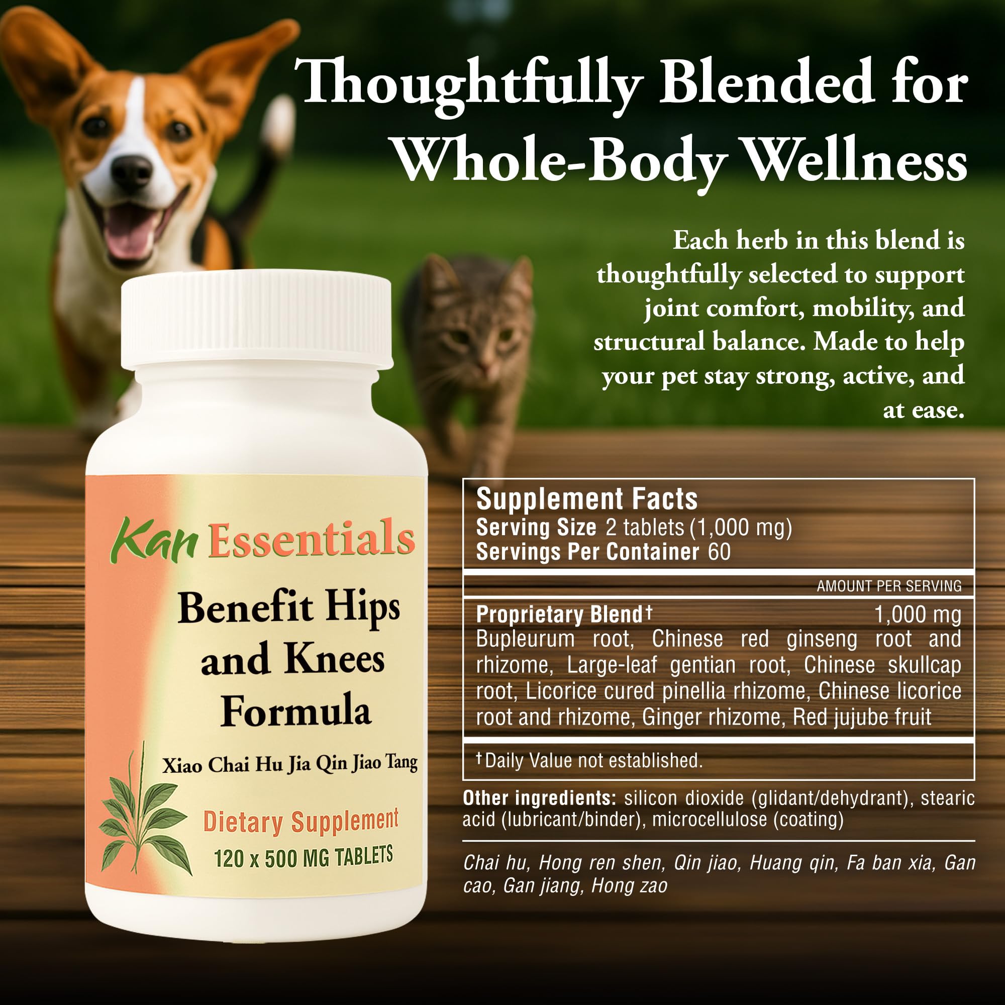 Dosage guidance for Kan Herbs Essentials Hips and Knees