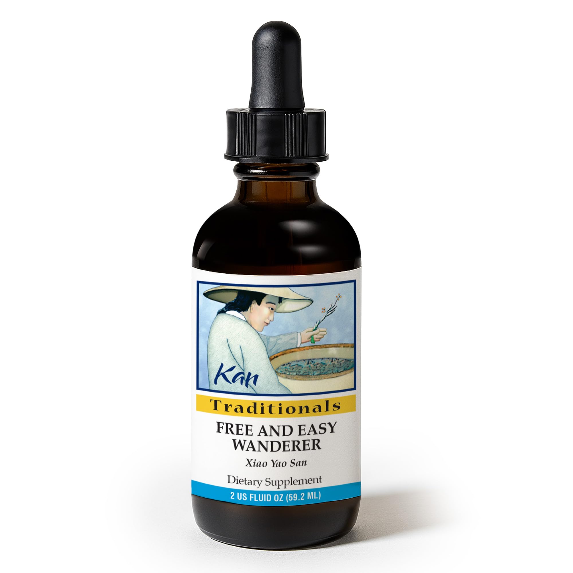 Front view of Kan Herbs Free and Easy Wanderer 2 oz bottle