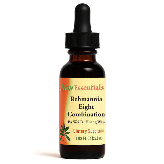 1 fl oz bottle of Kan Herbs Rehmannia Eight liquid herbal supplement for dogs and cats