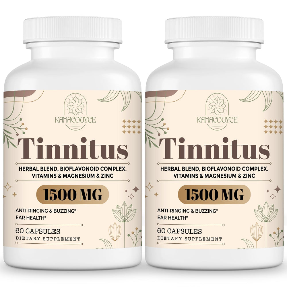 Kanacoufce 1500MG Tinnitus supplement bottle and box