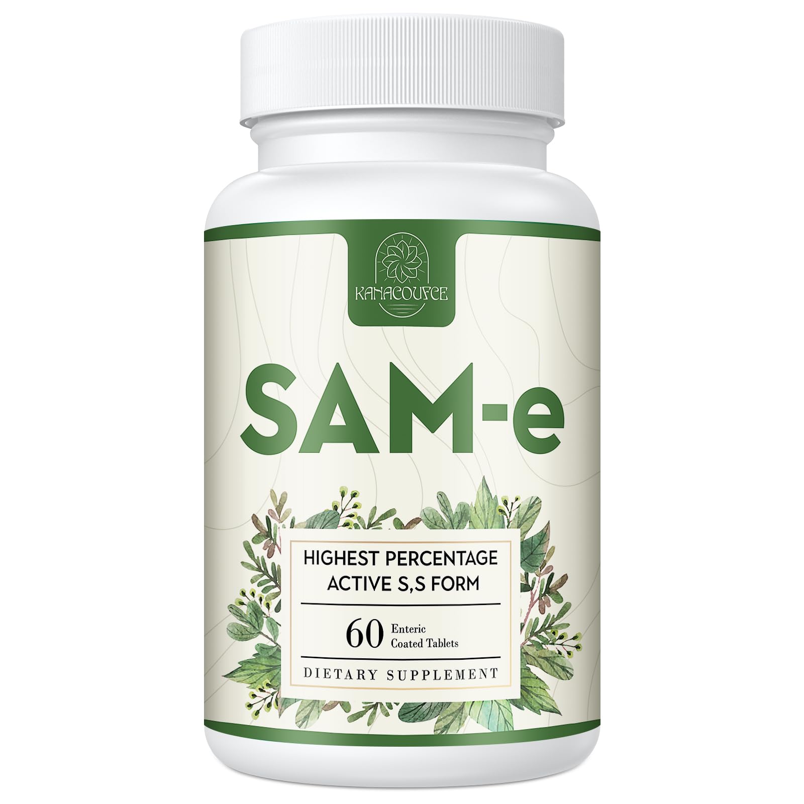 Kanacoufce SAM-e 1100mg bottle with 60 tablets