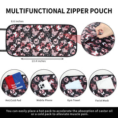 Zipper pocket on the castor oil patch for accessories
