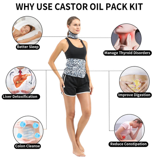 KANAV castor oil pack neck wrap for thyroid