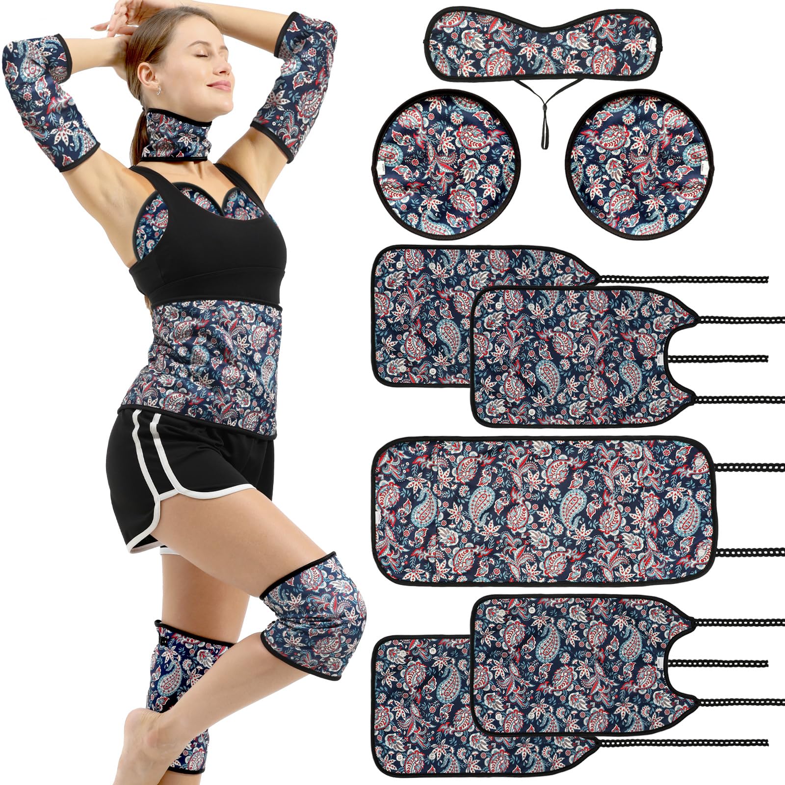 KANAV 8-Piece Castor Oil Pack Wrap Set – full product image