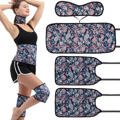 KANAV 4 Pack Castor Oil Wraps kit overview with all components