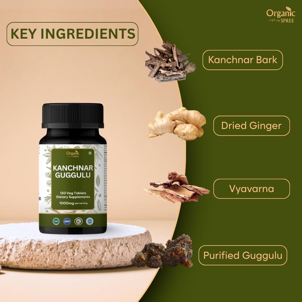 Kanchnar Guggulu tablets packaging back with ingredients