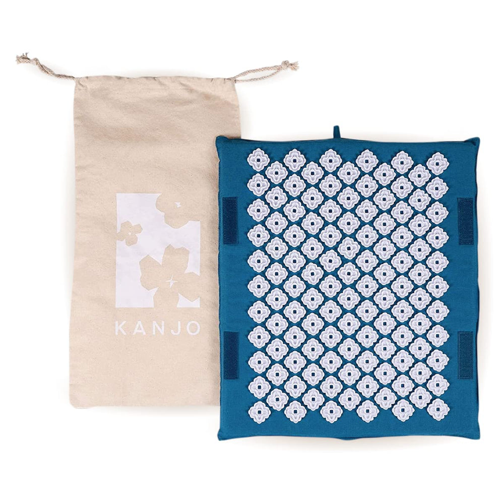 Kanjo memory foam acupressure foot mat with standing desk setup